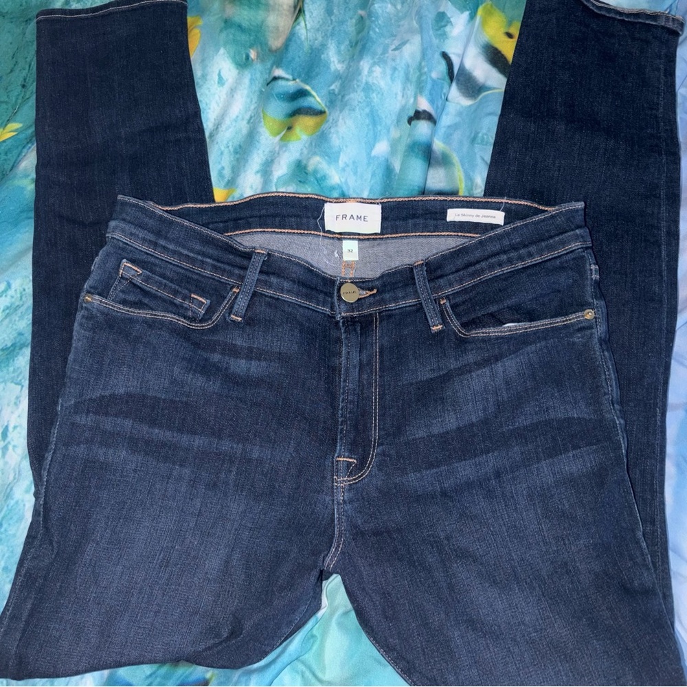 Frame Le Skinny De Jeanne Dark Wash